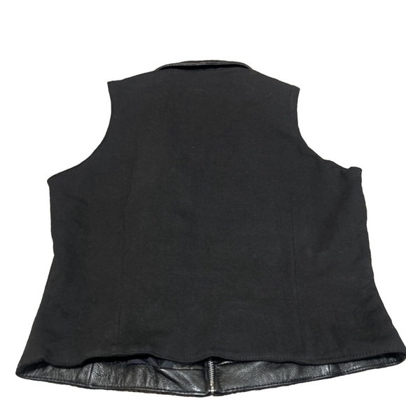 Wilson’s Leather Maxima Vintage Y2K Black Zip Up Vest Bikercore Large - Picture 2 of 5